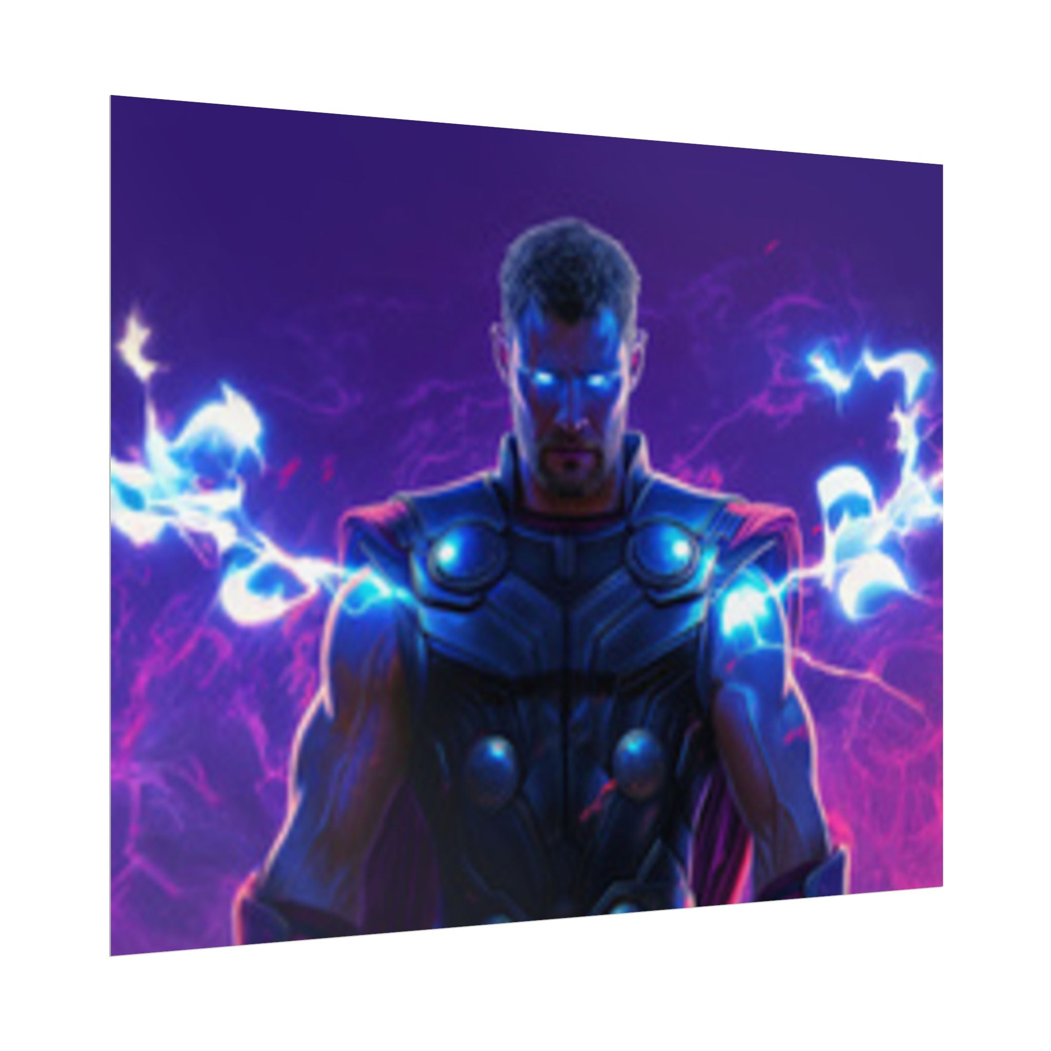 Thor Lightning Poster — Marvel Vibrant Superhero Wall Art (Rolled Poster)